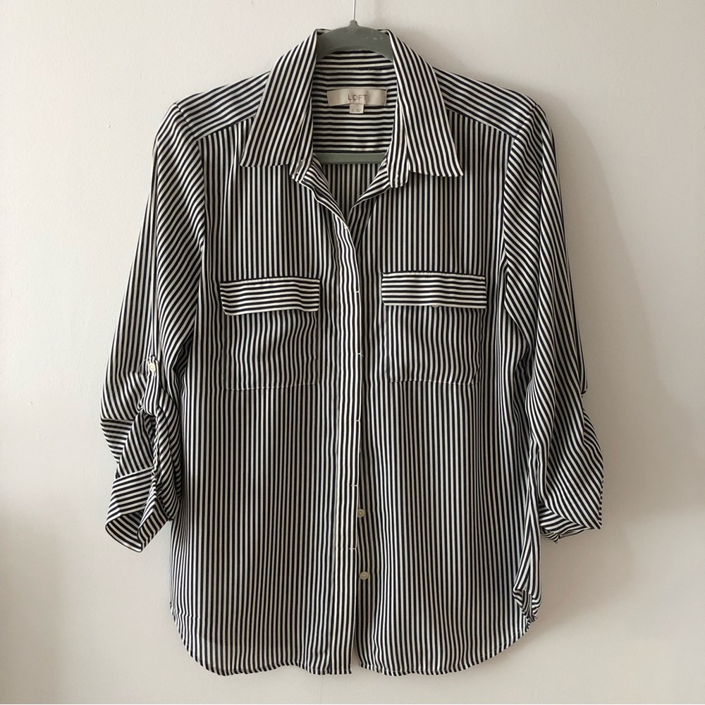 LOFT Striped Button Down